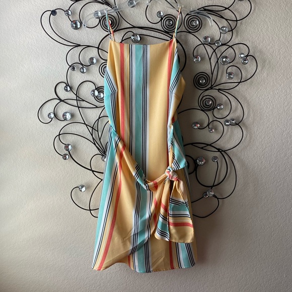 Altar'd State Dresses & Skirts - Altar’d State Stripe Front Wraped Summer Dress